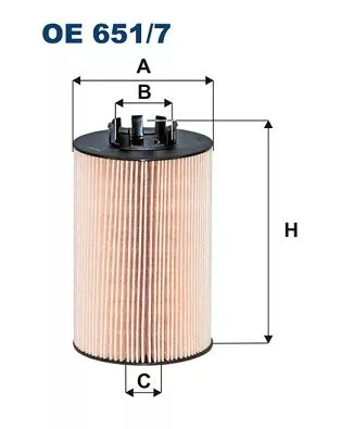 Oliefilter FILTRON OE 651/7)