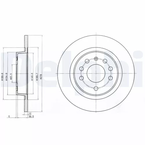 Brake Disc DELPHI BG3731C)