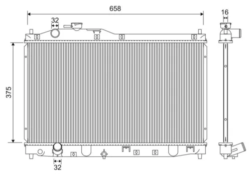 Radiator, motorkoeling VALEO 701205)