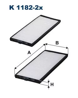 Filter, cabinelucht FILTRON K 1182-2x)