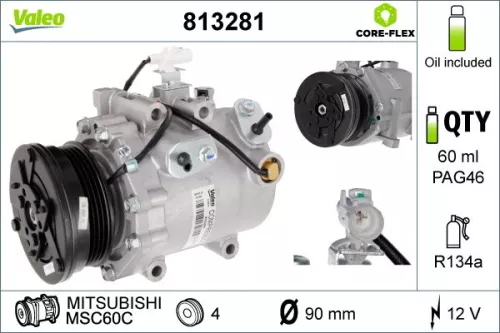 Compressor, air conditioning VALEO 813281)