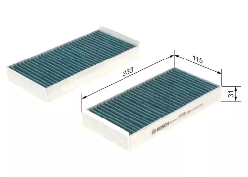 Filter, cabin air BOSCH 0 986 628 544)