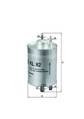 Brandstoffilter KNECHT KL 82)