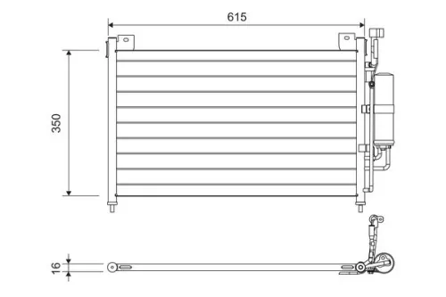 Condensor, airconditioning VALEO 814038)