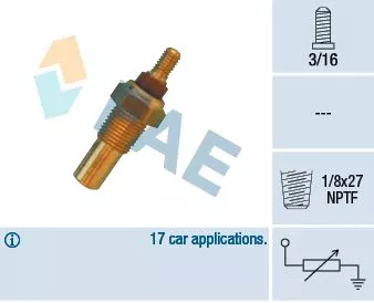 Sensor, koelvloeistoftemperatuur FAE 32020)