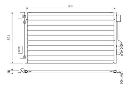 Condenser, air conditioning VALEO 817842)
