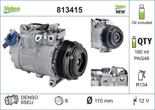 Compressor, air conditioning VALEO 813415)