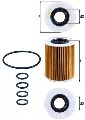 Oliefilter KNECHT OX 437D)