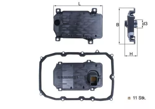 Hydraulic Filter, automatic transmission KNECHT HX 187KIT)