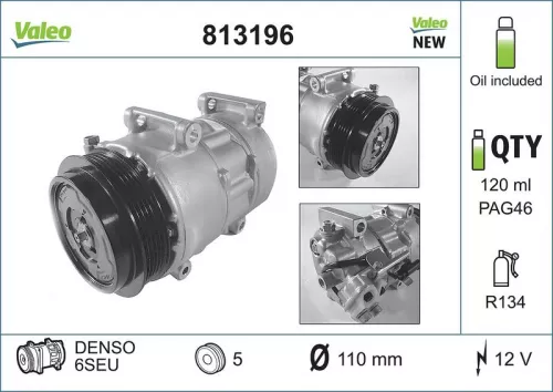 Compressor, air conditioning VALEO 813196)