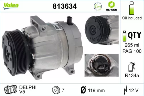 Compressor, air conditioning VALEO 813634)