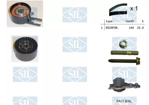 Water Pump & Timing Belt Kit Saleri SIL K1PA1136AL)