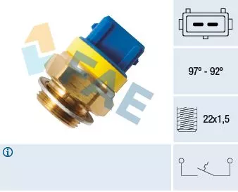 Temperature Switch, radiator fan FAE 37580)