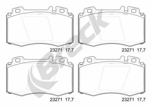 Brake Pad Set, disc brake BRECK 23271 00 552 20)