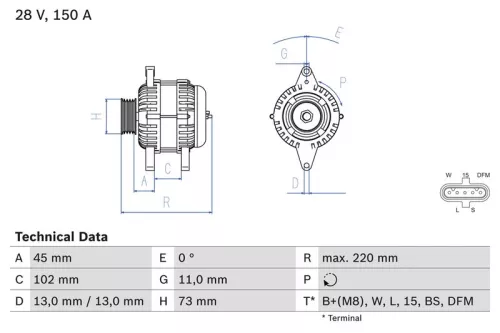 Dynamo BOSCH 0 986 084 470)