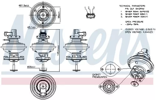 EGR-klep NISSENS 98208)