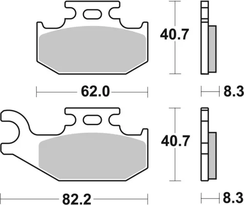 Remblokkenset, schijfrem BREMBO 07GR74SD)