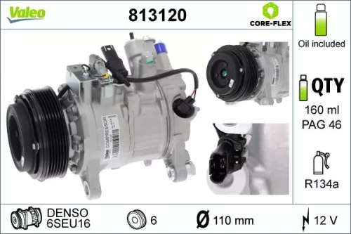 Compressor, airconditioning VALEO 813120)