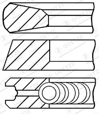 Zuigerveerenset GOETZE ENGINE 08-427400-00)