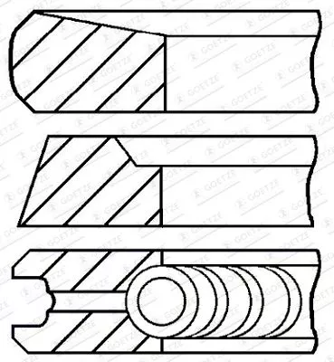 Zuigerveerenset GOETZE ENGINE 08-422800-00)