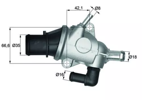 Thermostaat, koelvloeistof MAHLE TI 125 88)