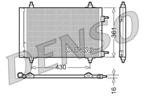Condenser, air conditioning DENSO DCN07019)