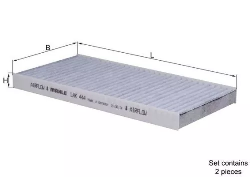 Filter, cabinelucht KNECHT LAK 444/S)