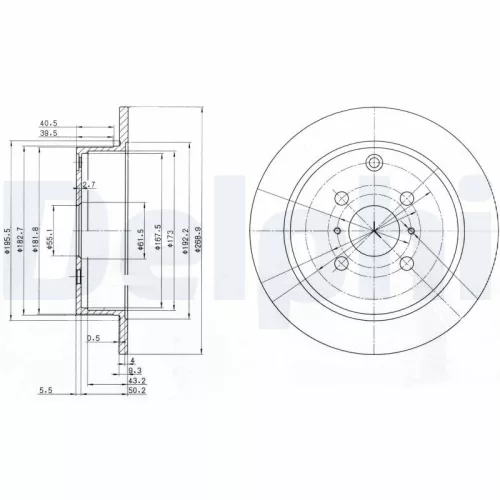 Brake Disc DELPHI BG3867)