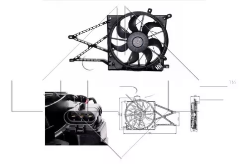 Fan, engine cooling NRF 47015)