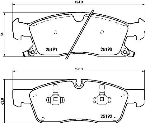 Brake Pad Set, disc brake BREMBO P 37 015)