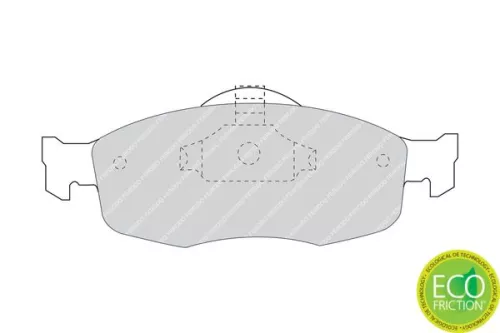 Brake Pad Set, disc brake FERODO FDB884)