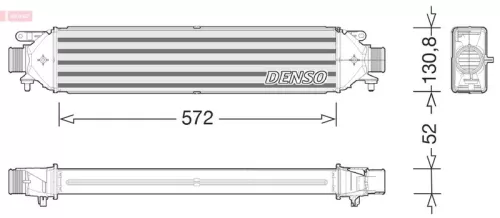 Charge Air Cooler DENSO DIT01008)