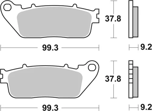 Remblokkenset, schijfrem BREMBO 07HO13SP)