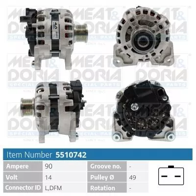 Alternator MEAT & DORIA 5510742)