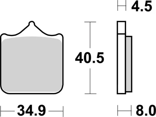 Remblokkenset, schijfrem BREMBO 07BB33LA)