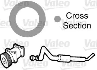 Gasket, coolant pipe VALEO 508995)