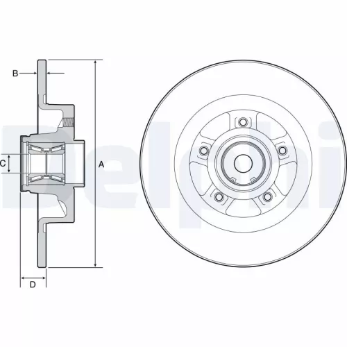 Brake Disc DELPHI BG9115RS)