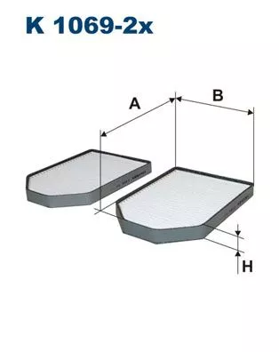 Filter, cabinelucht FILTRON K 1069-2x)