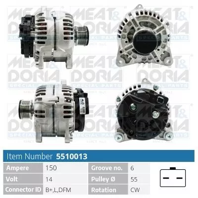 Alternator MEAT & DORIA 5510013)