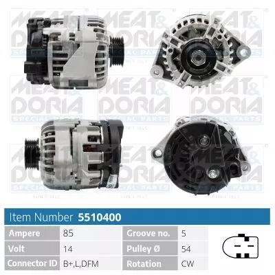 Alternator MEAT & DORIA 5510400)