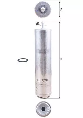 Fuel Filter KNECHT KL 579D)