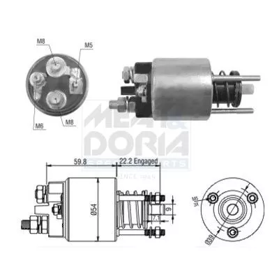 Solenoid Switch, starter MEAT & DORIA 46134)