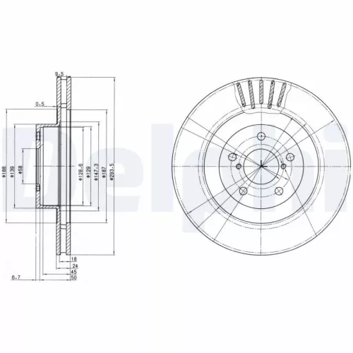 Remschijf DELPHI BG3413)