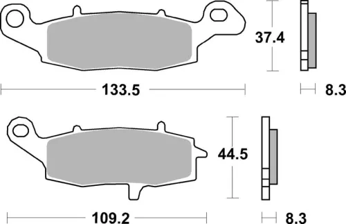 Remblokkenset, schijfrem BREMBO 07KA19SA)
