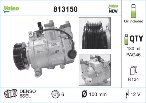 Compressor, air conditioning VALEO 813150)