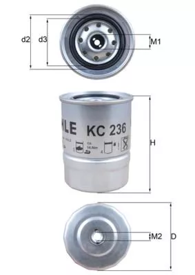 Fuel Filter KNECHT KC 236)
