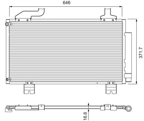 Condenser, air conditioning VALEO 814417)
