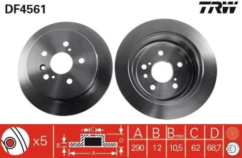 Brake Disc TRW DF4561)