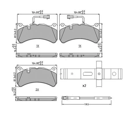 Brake Pad Set, disc brake FERODO FDB4846)