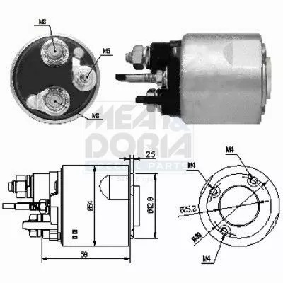 Solenoid Switch, starter MEAT & DORIA 46159)